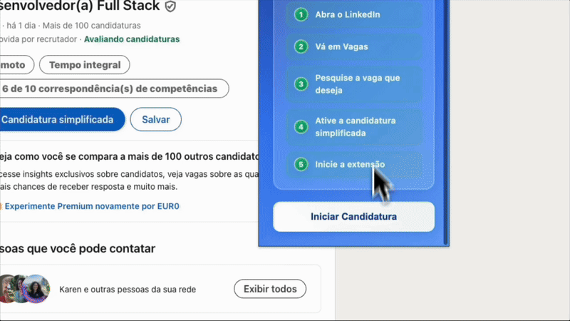 Aplicação Automática de Vagas - Demonstração